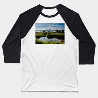 Toronto Skyline From Tommy Thompson Park Baseball T-Shirt